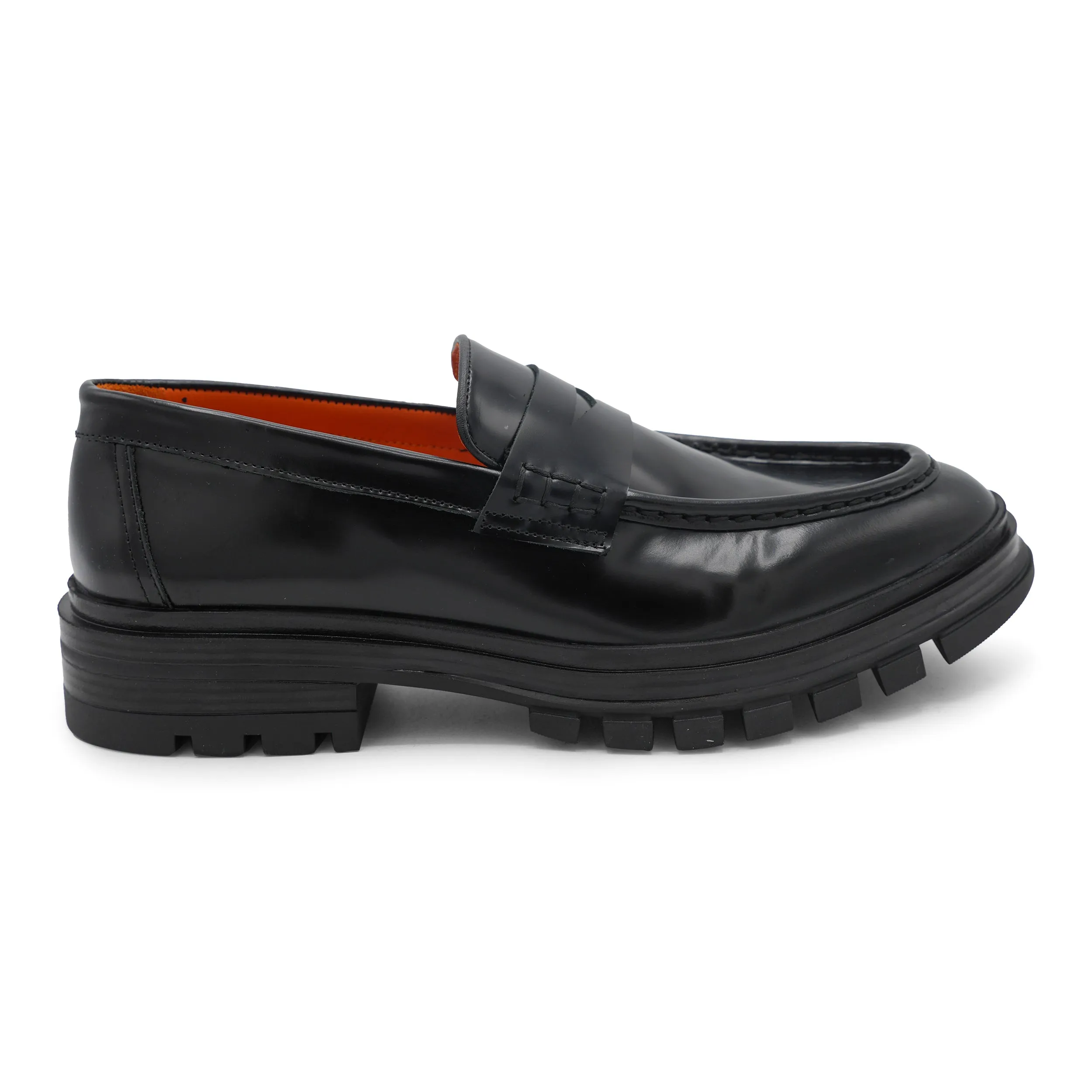 6774 - Mens Polished Leather Chunky Loafer