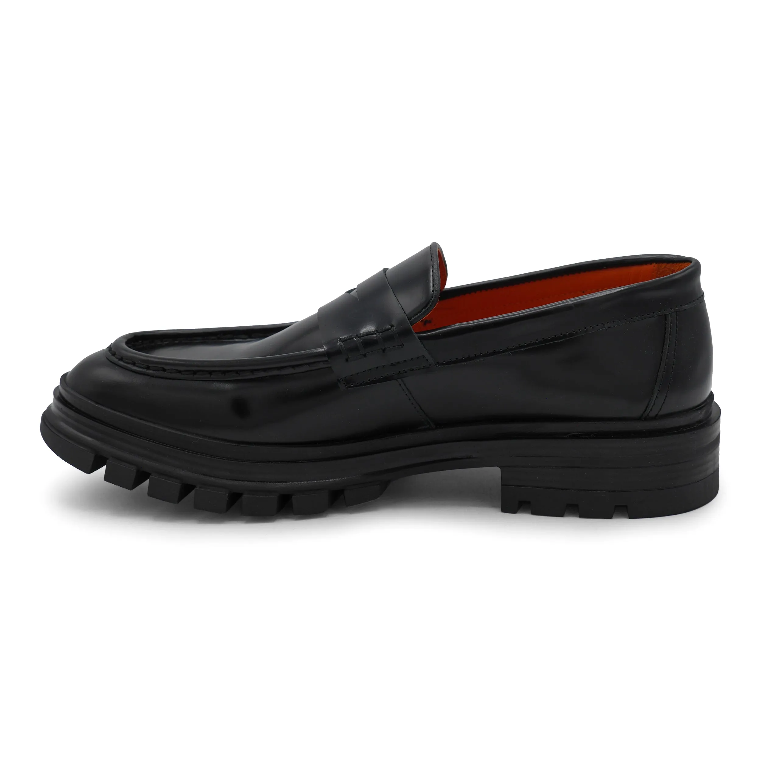 6774 - Mens Polished Leather Chunky Loafer