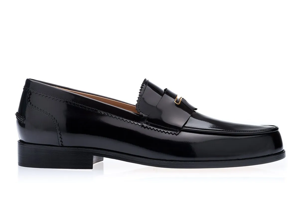 BALMORAL BRUSHED BLACK LOAFERS