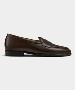 Baudoin & Lange Grand Fleurus Penny Loafer in Dark Brown Noble Calf