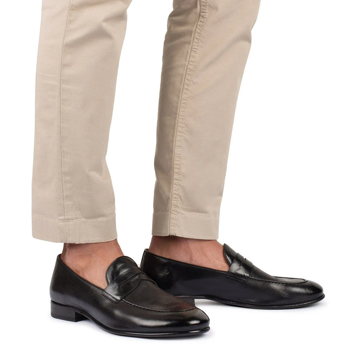 BRIAN 61011<br>Black horse loafers