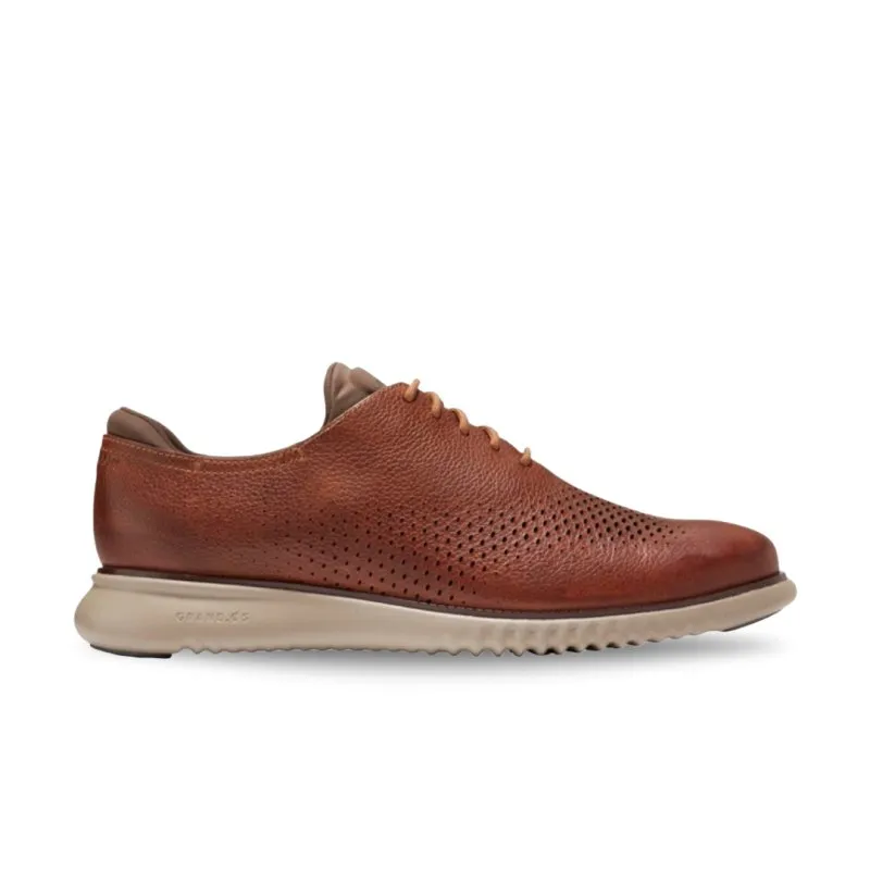 Cole Haan Men's 2.Zerogrand Lined Laser Wingtip - Pecan/Truffle