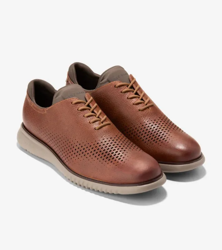 Cole Haan Men's 2.Zerogrand Lined Laser Wingtip - Pecan/Truffle