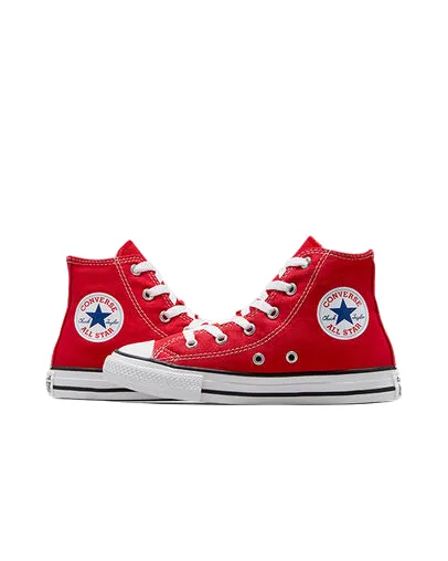 Converse scarpa sneakers da ragazzi in tela Chuck Taylor All Star HI 3J232C rosso