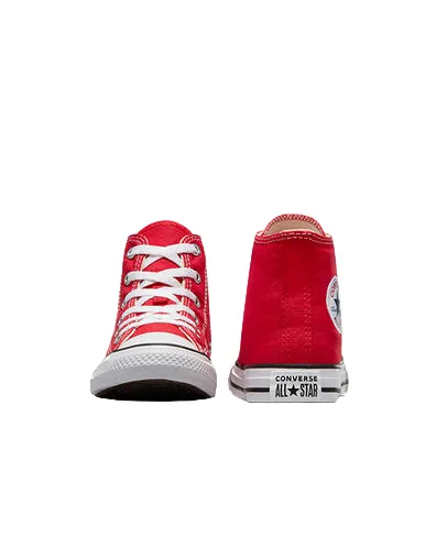 Converse scarpa sneakers da ragazzi in tela Chuck Taylor All Star HI 3J232C rosso