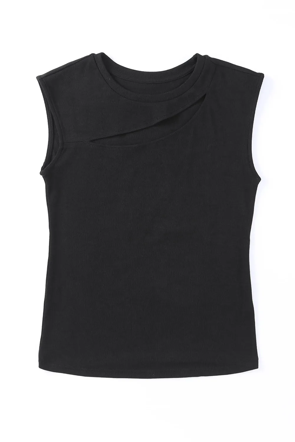 Cut Out Cap Sleeve T-Shirt