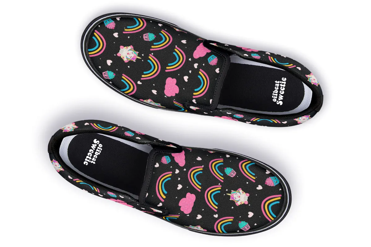 Cutesy Unicorns Slip Ons