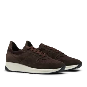 Dark Brown Suede Leather Stride Runners