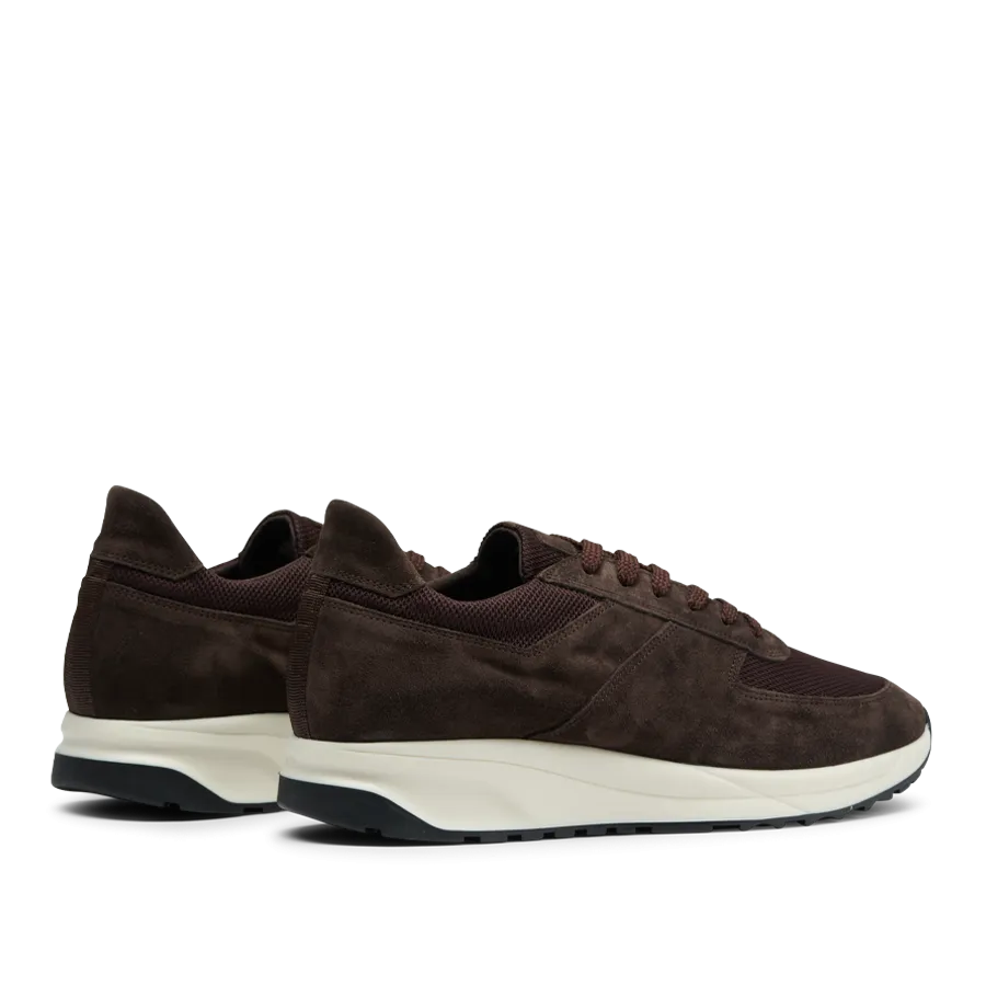 Dark Brown Suede Leather Stride Runners