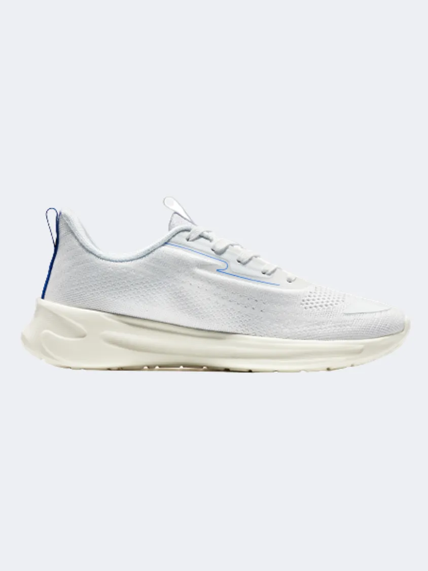 Erke Cushioning Men Running Shoes White/Blue