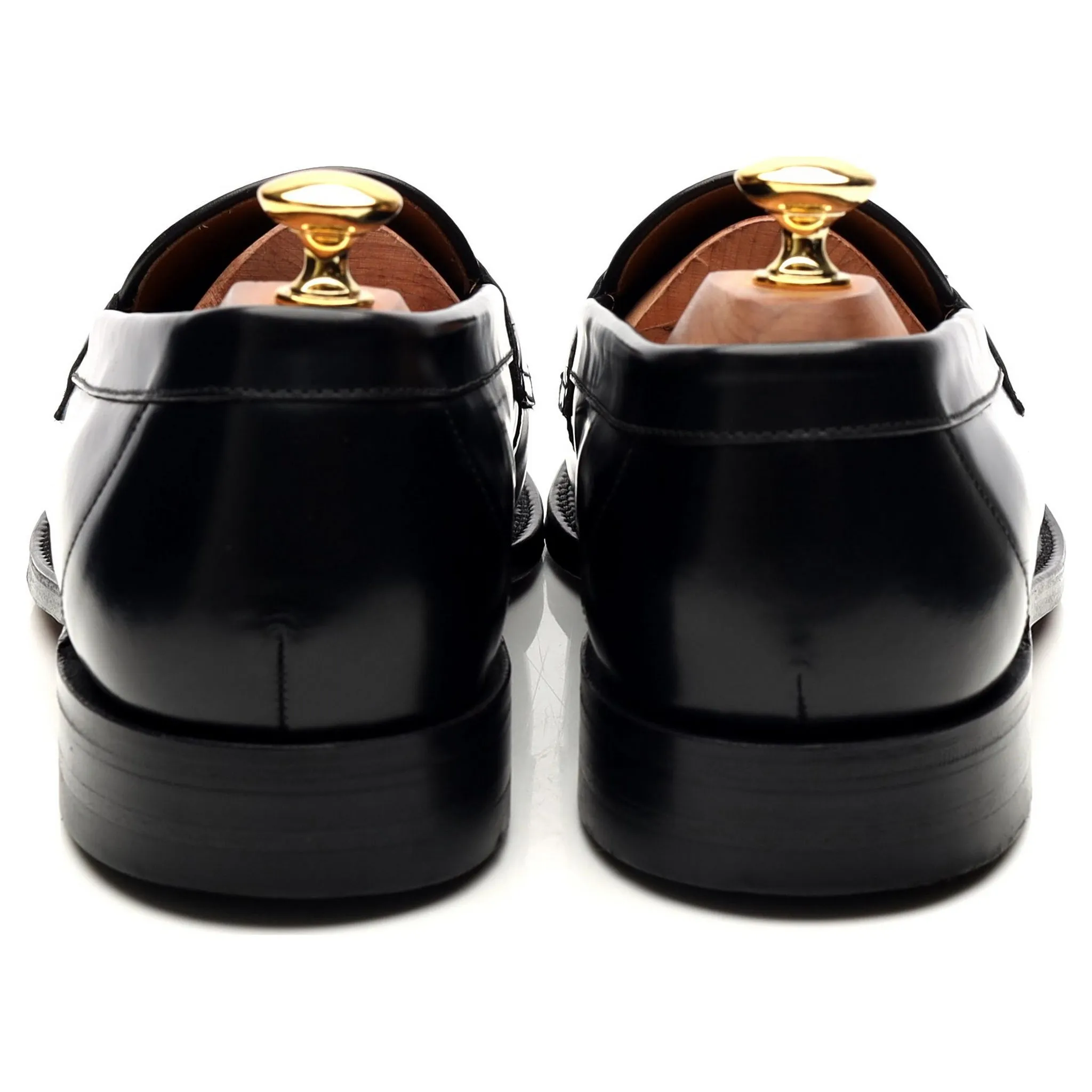 'Eton' Black Leather Loafers UK 9 F