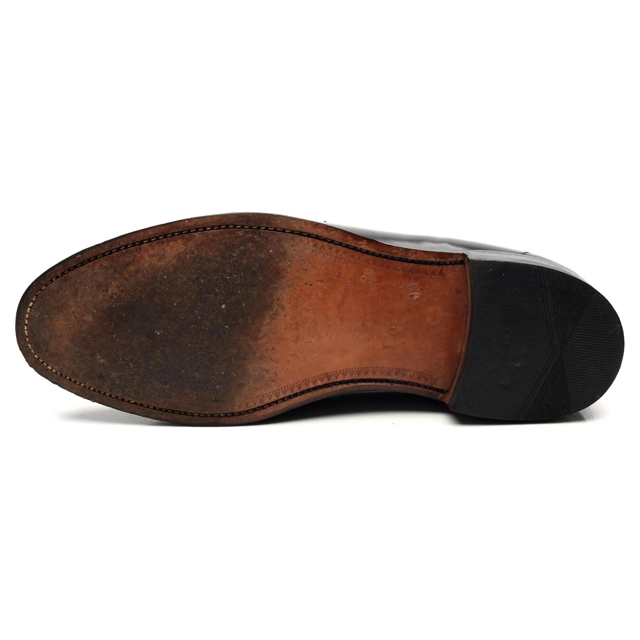 'Eton' Black Leather Loafers UK 9 F