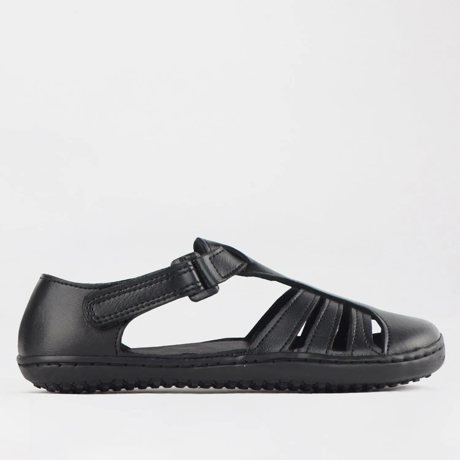 Girls School Sandal in Black Sizes 36 - 43 - 7811