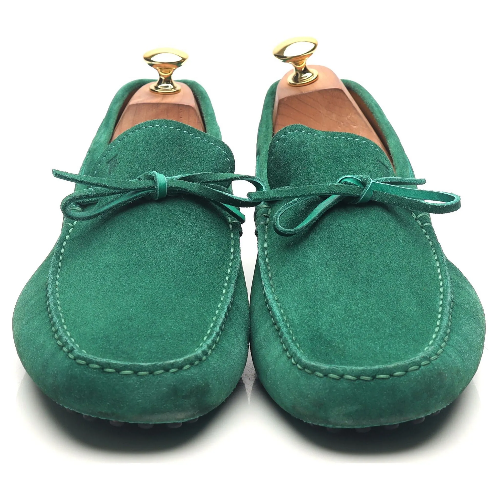 Gommino Green Suede Driving Loafers UK 10