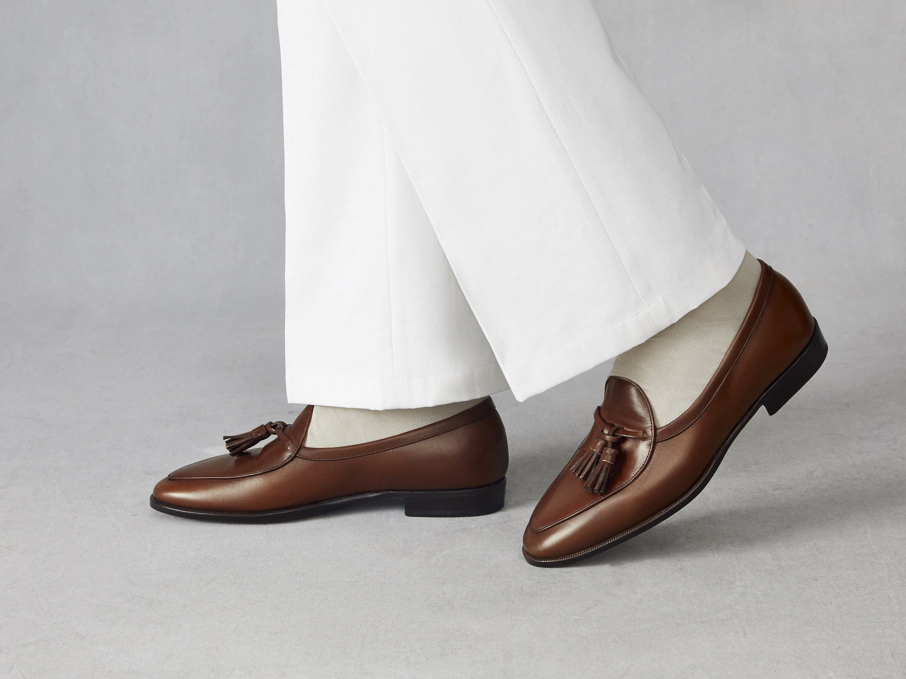 Grand Conti Tassel Loafers in Tawny Noble Calf