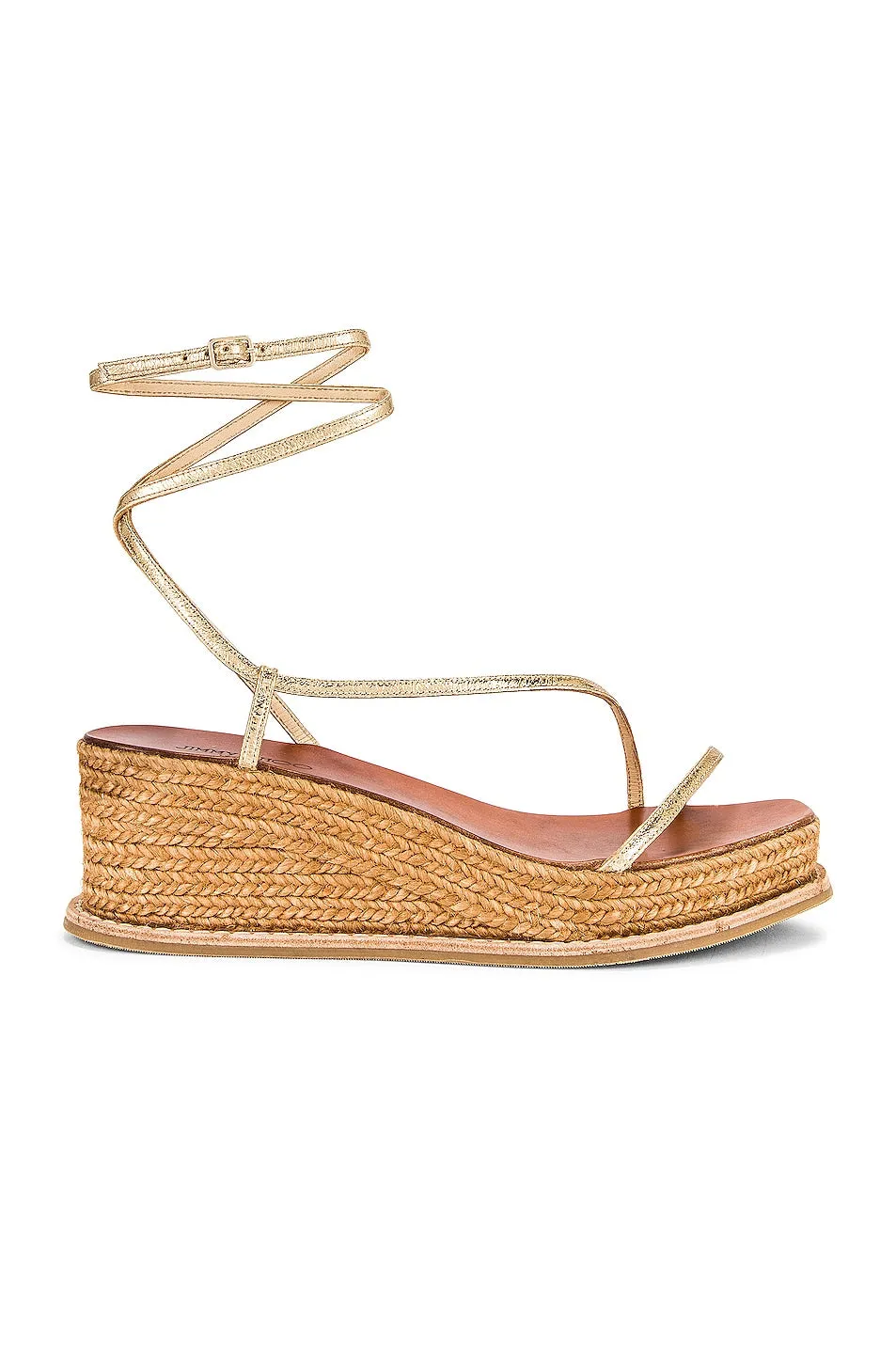 Jimmy Choo Drive 60 Sandal Espadrilles, Gold