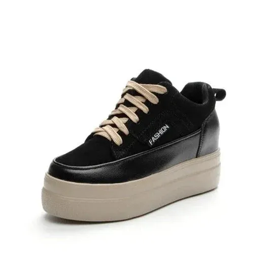 Joskaa 2024 New Chunky Platform Black Sneakers