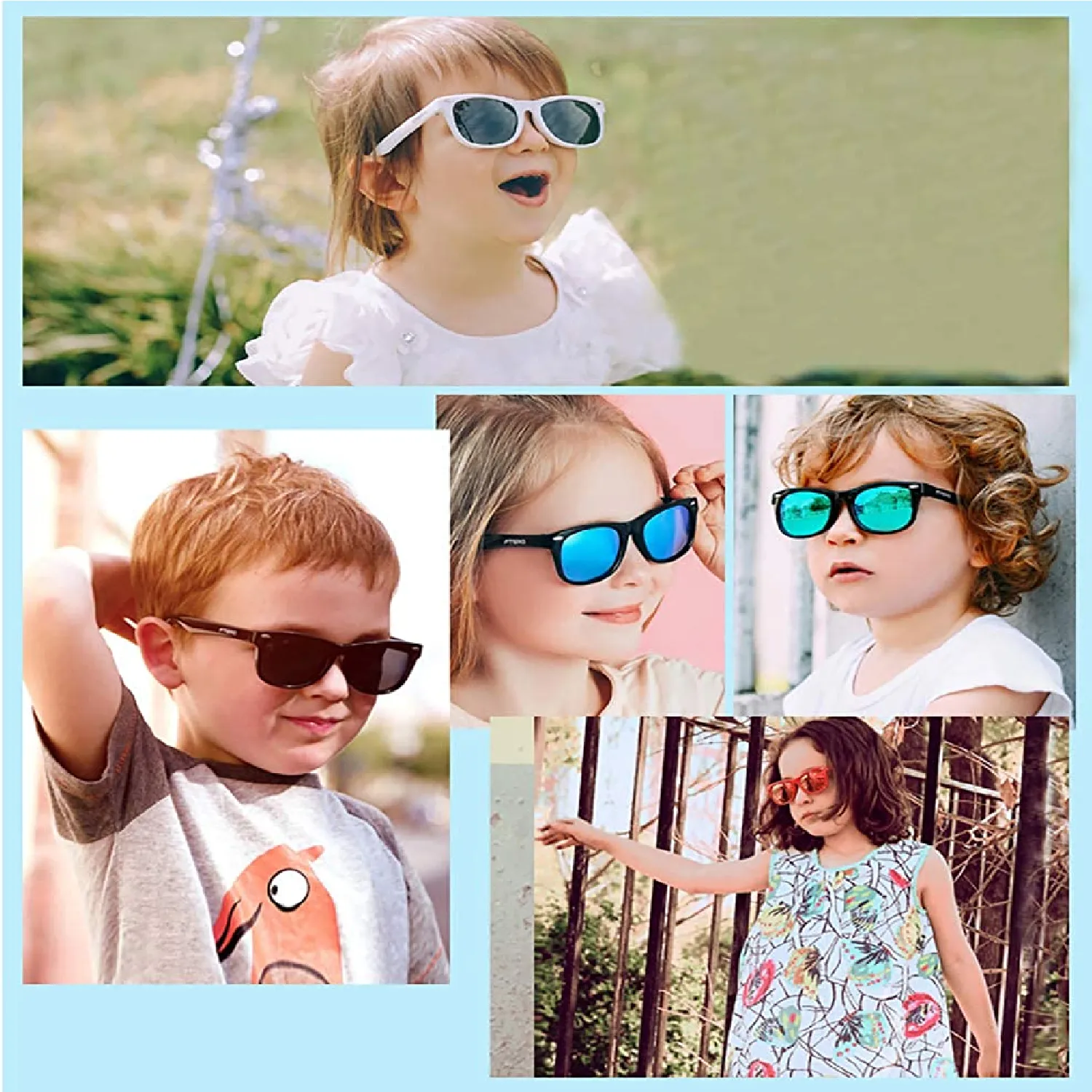 JUSLINK Toddler Kids Sunglasses | Flexible Polarized Sunglasses