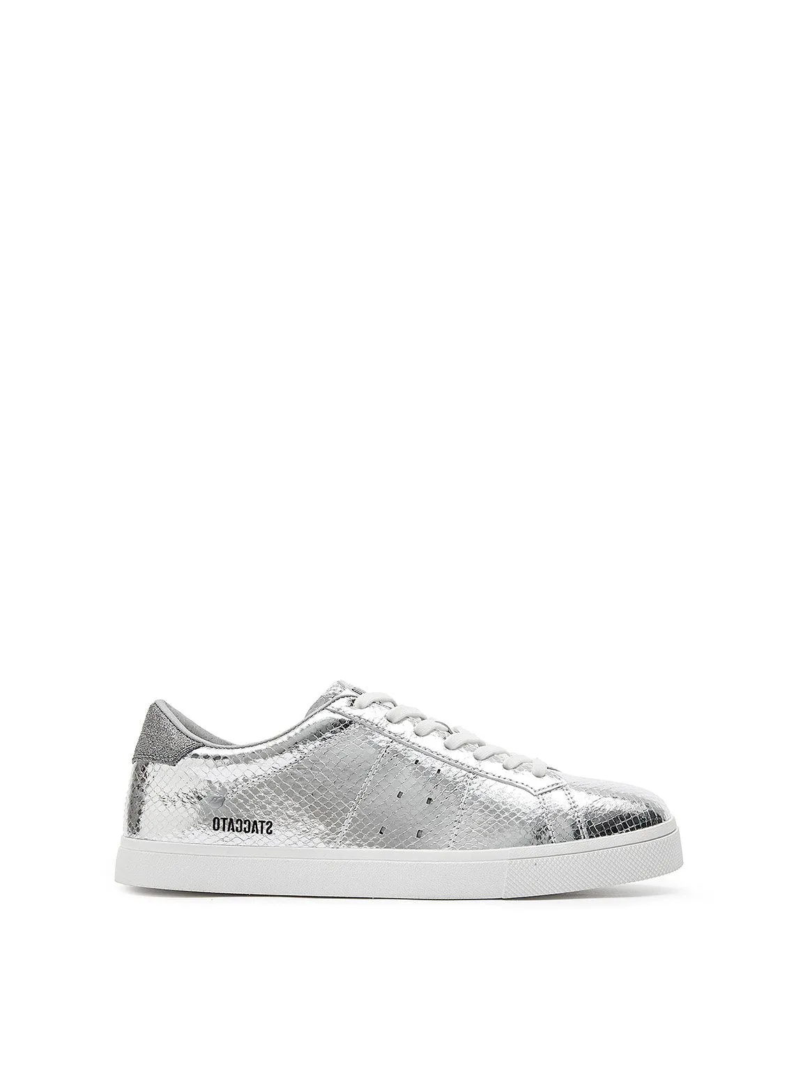 Lace Up Sneakers With Silver details