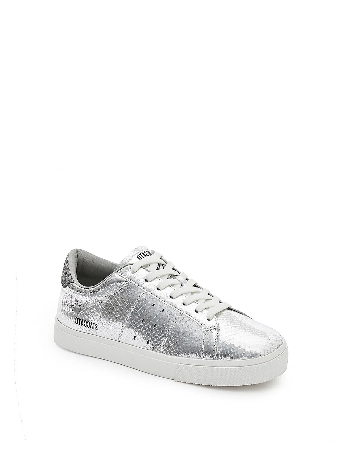 Lace Up Sneakers With Silver details