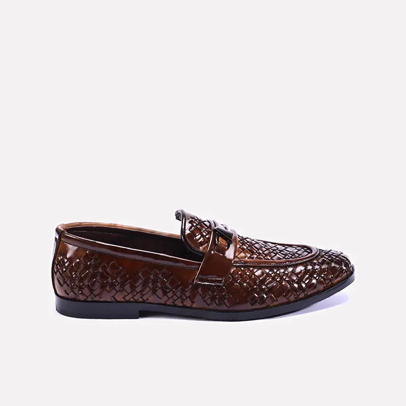 Lancaster Mustard Formal Woven Loafers 0111285