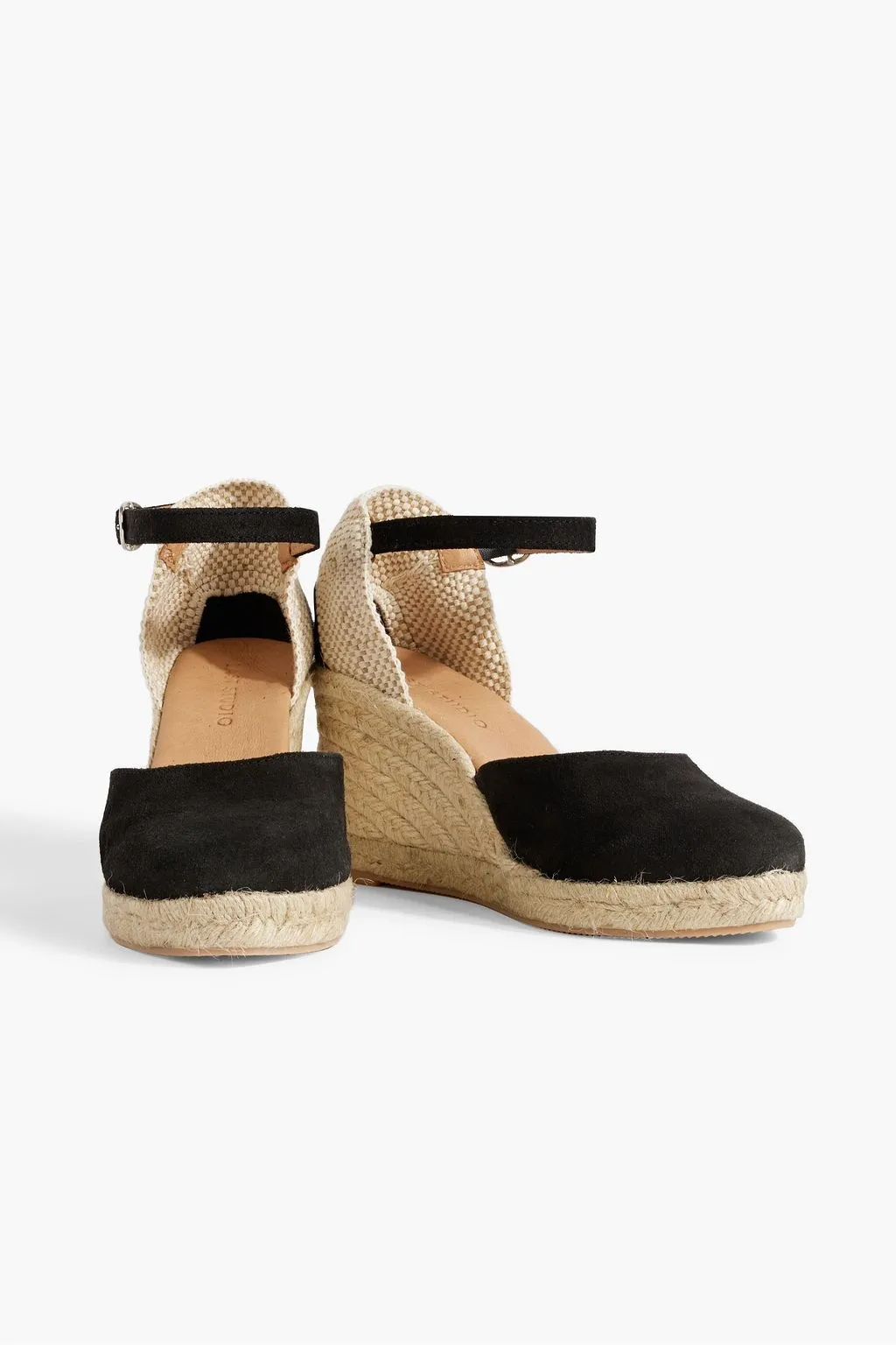 Leila suede wedge espadrilles LAST STUDIO, black