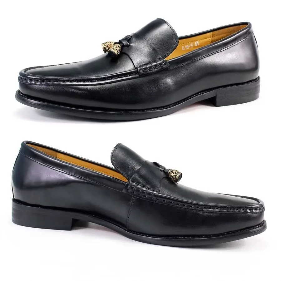 LuxeLeather Brogue Slip Ons