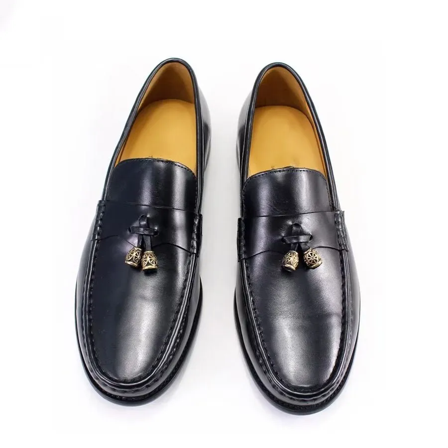 LuxeLeather Brogue Slip Ons