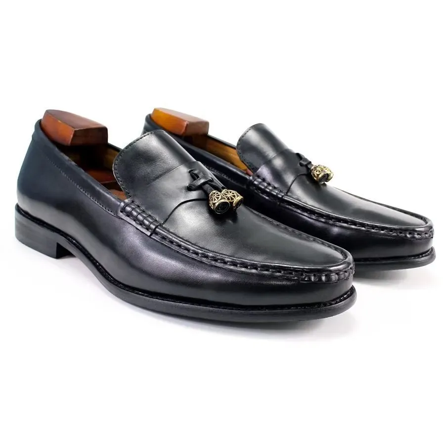 LuxeLeather Brogue Slip Ons