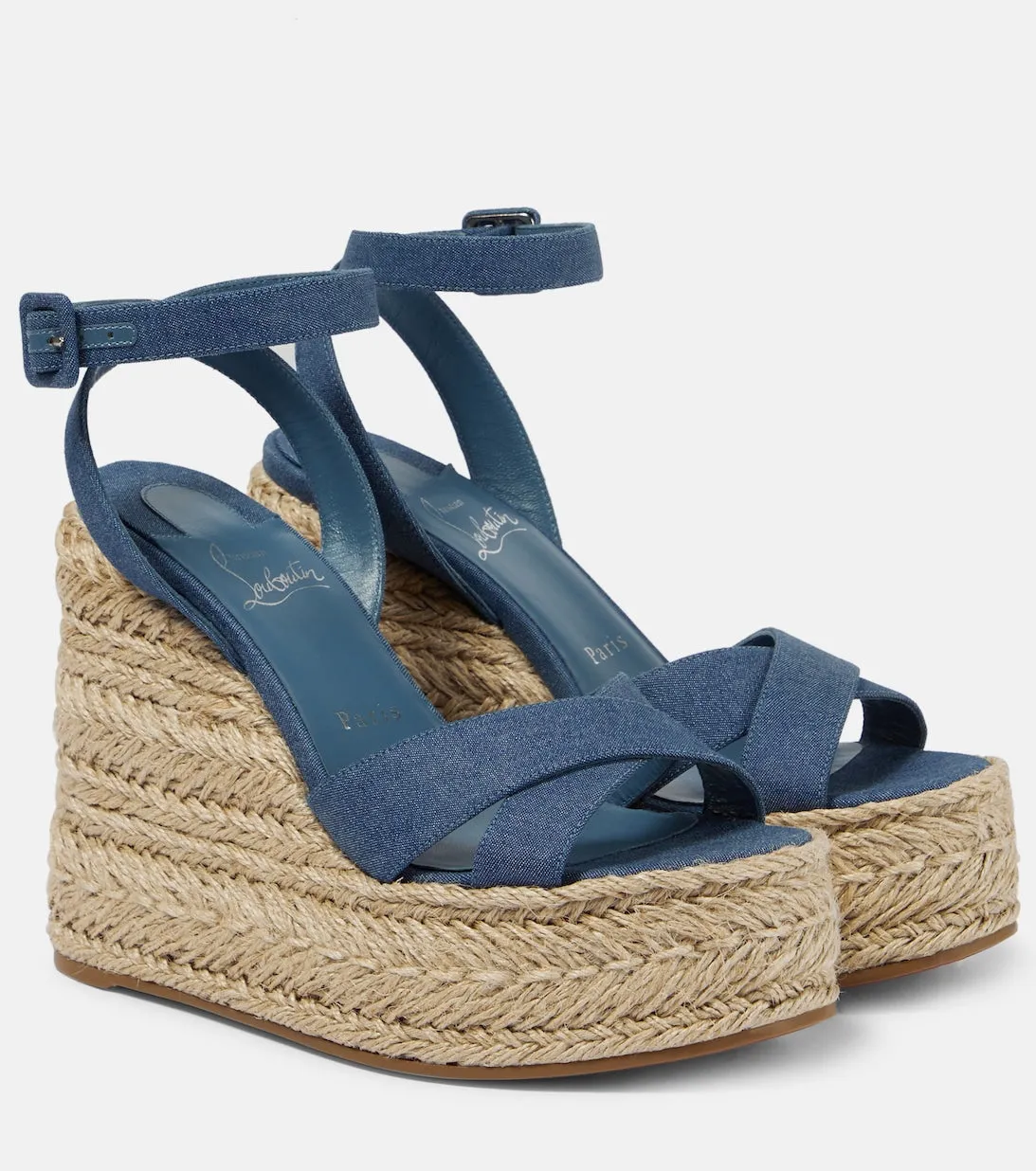 Mariza Zeppa Christian Louboutin canvas espadrilles, blue