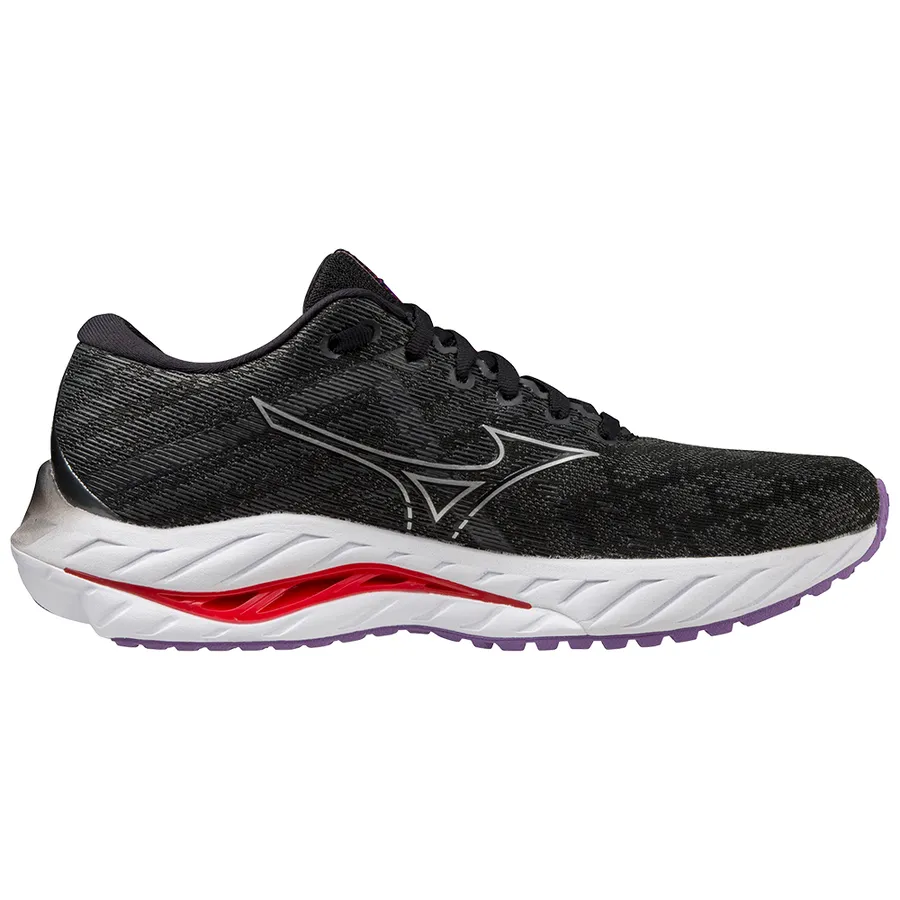 Mizuno Wave Inspire 19 Wide (Women's) - Black/Silver/Bitsweet