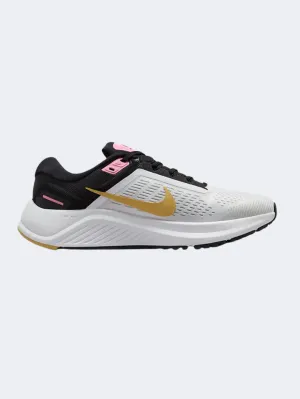 Nike Structure 24 Women Running Shoes White/Black/Gold