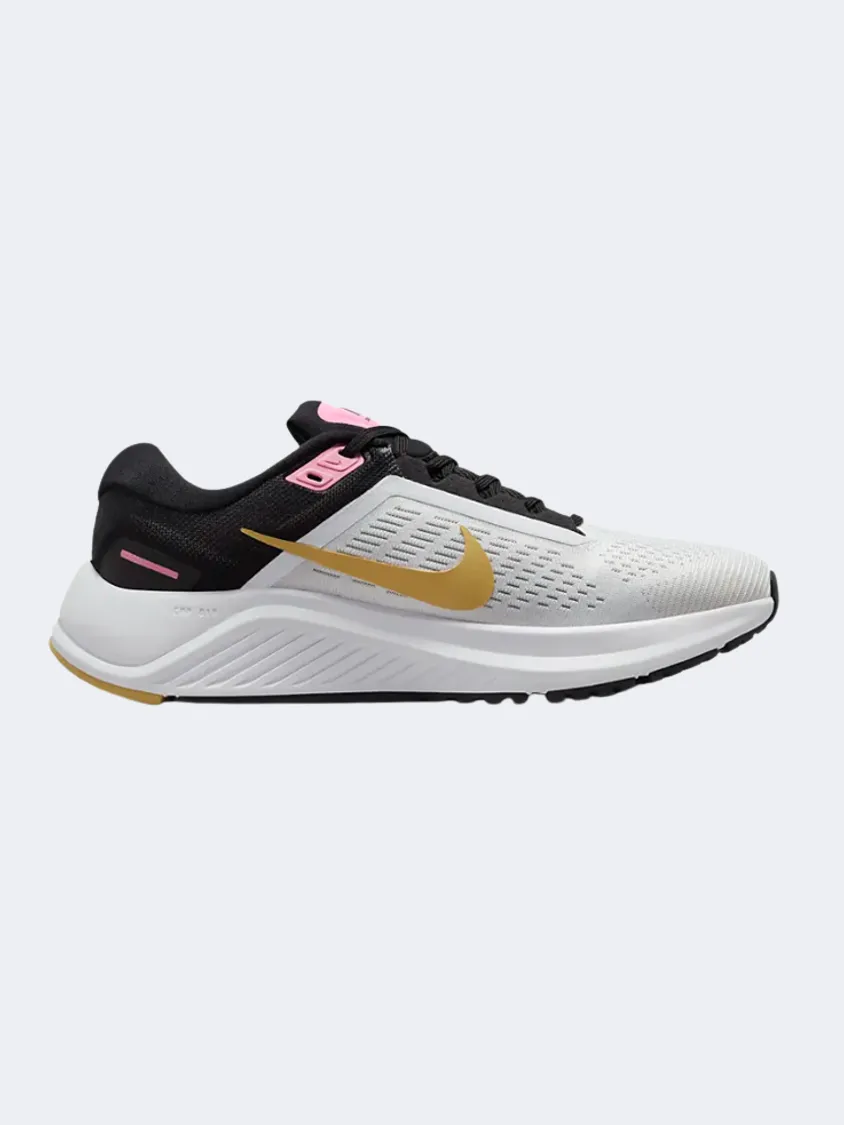 Nike Structure 24 Women Running Shoes White/Black/Gold