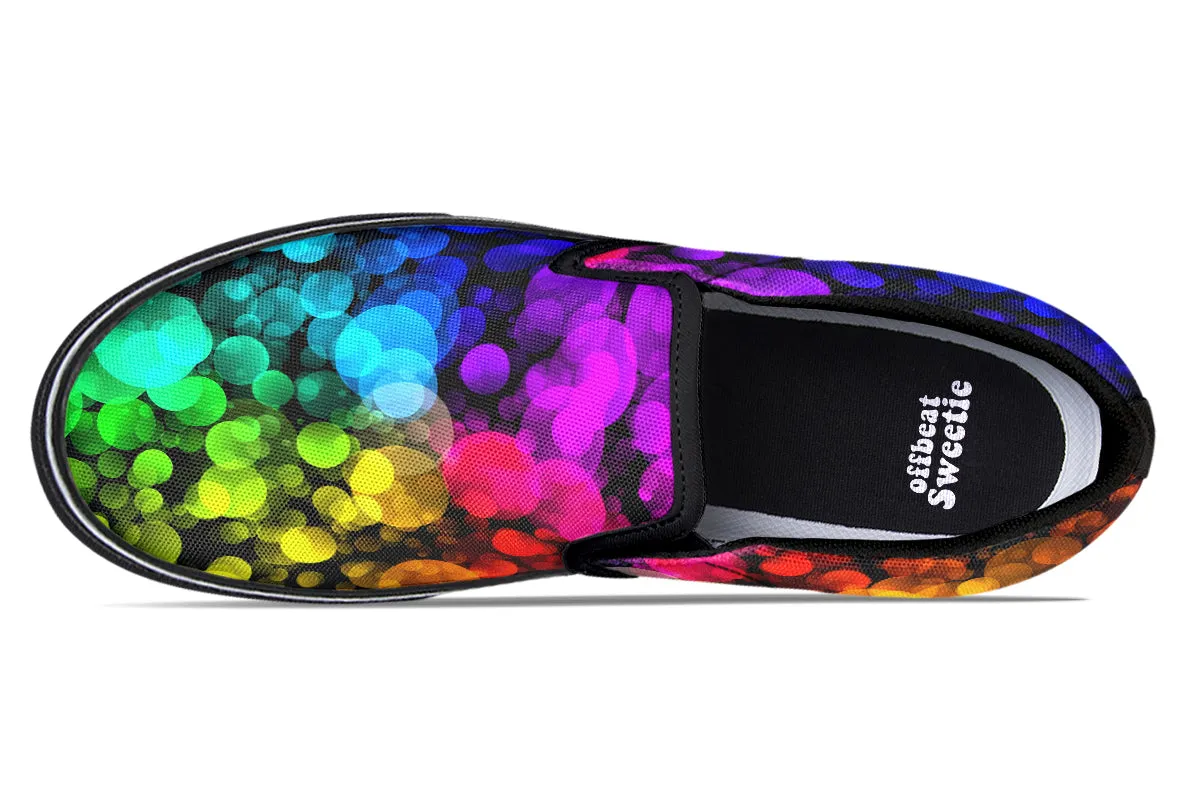 Rainbow Bubbles Slip Ons