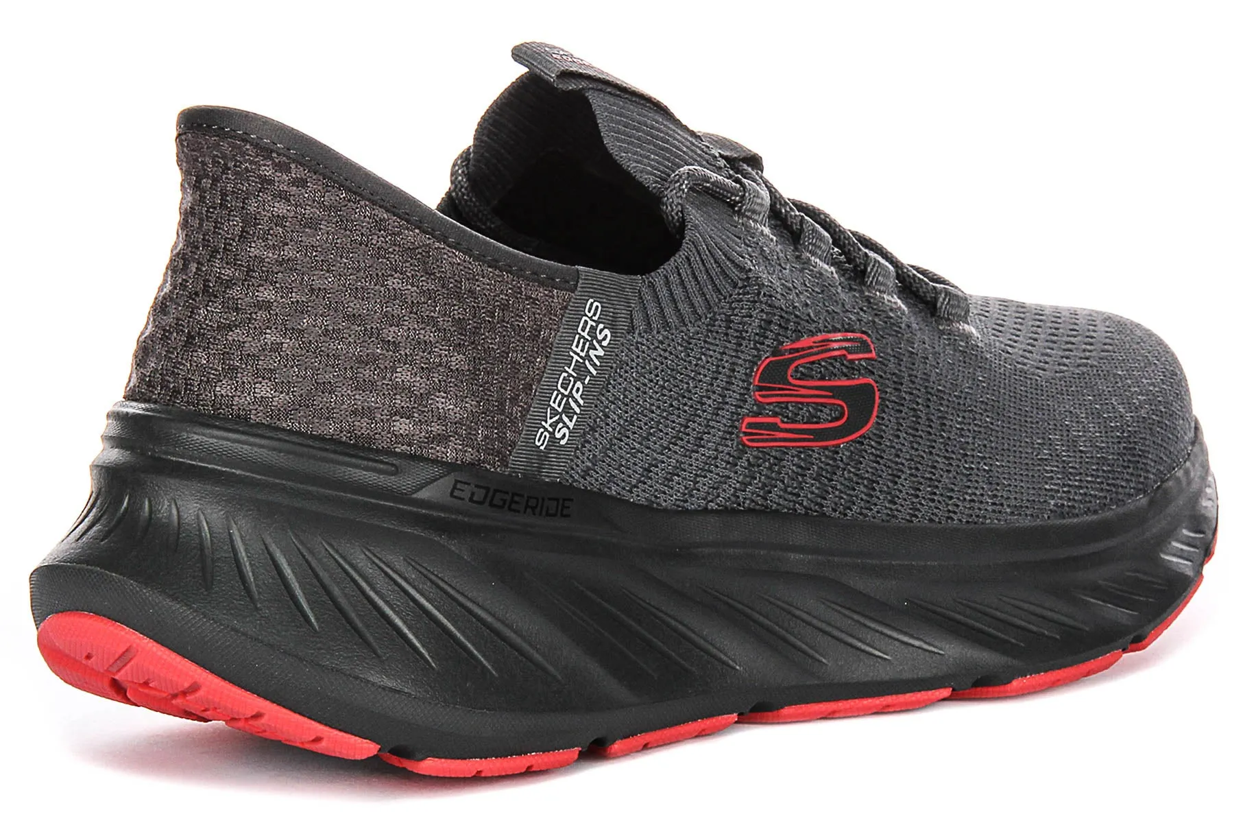 Skechers Edgeride Raygo In Grey Red For Men