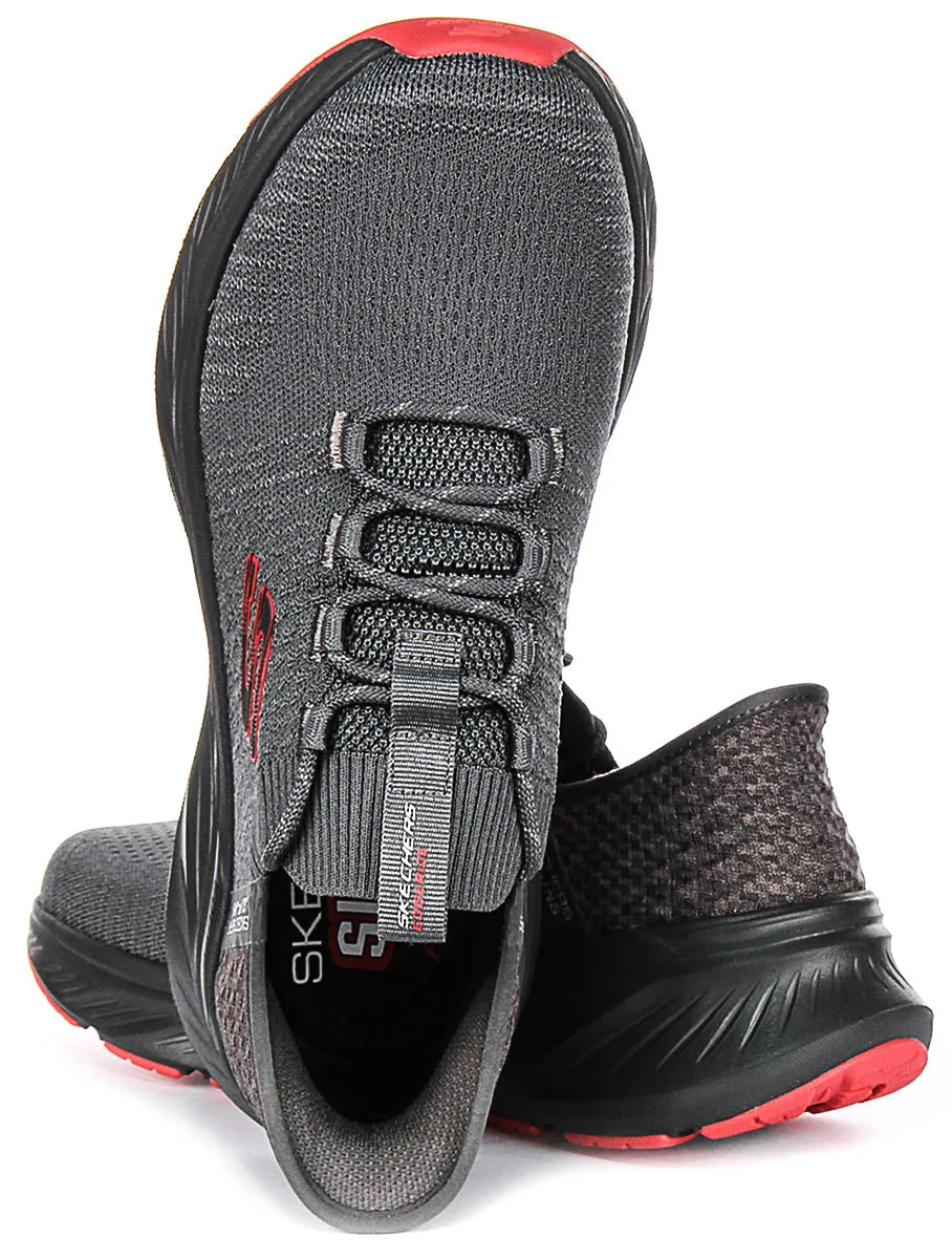 Skechers Edgeride Raygo In Grey Red For Men