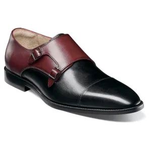 Stacy Adams Raythorne Black Multi Men’s Cap Toe Double Monk Strap Shoes