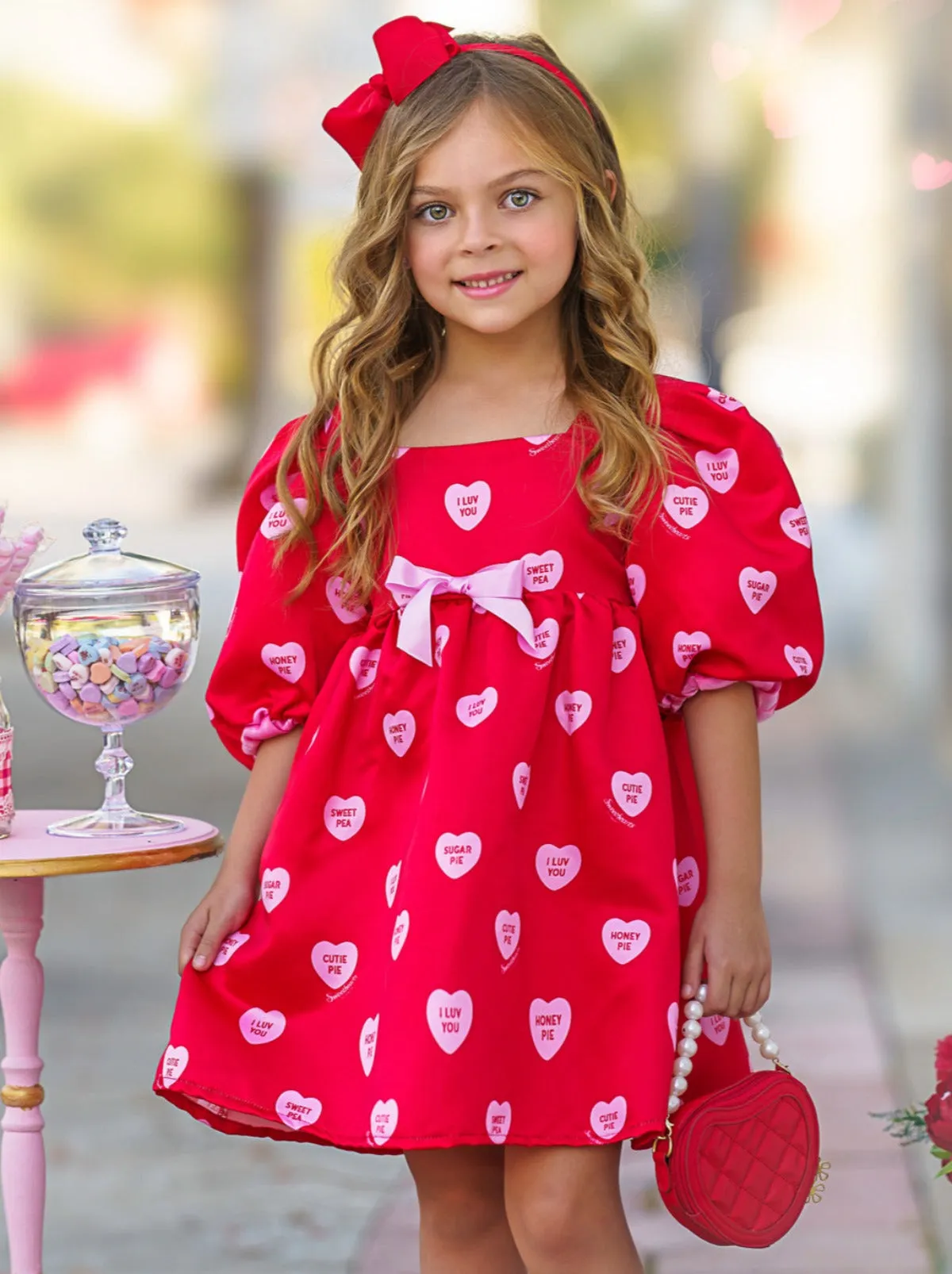 Sweethearts Melt My Heart Puff Dress