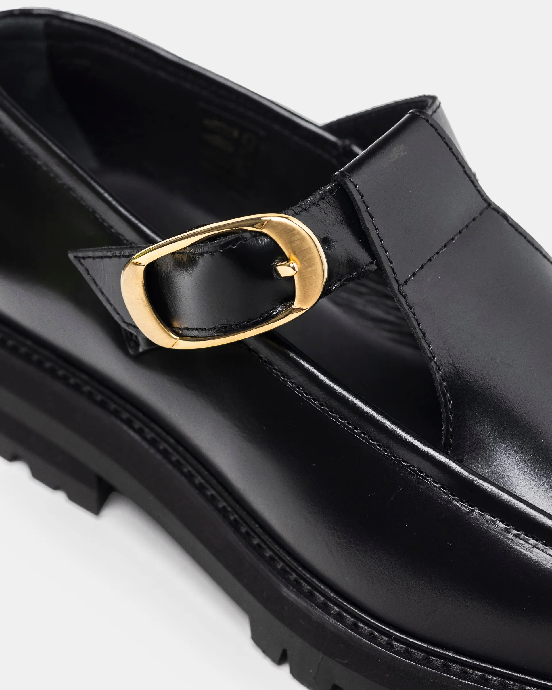 T-Bar Loafers in Black