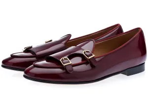 TANGERINE 7 BRUSHED BURGUNDY BELGIAN LOAFERS