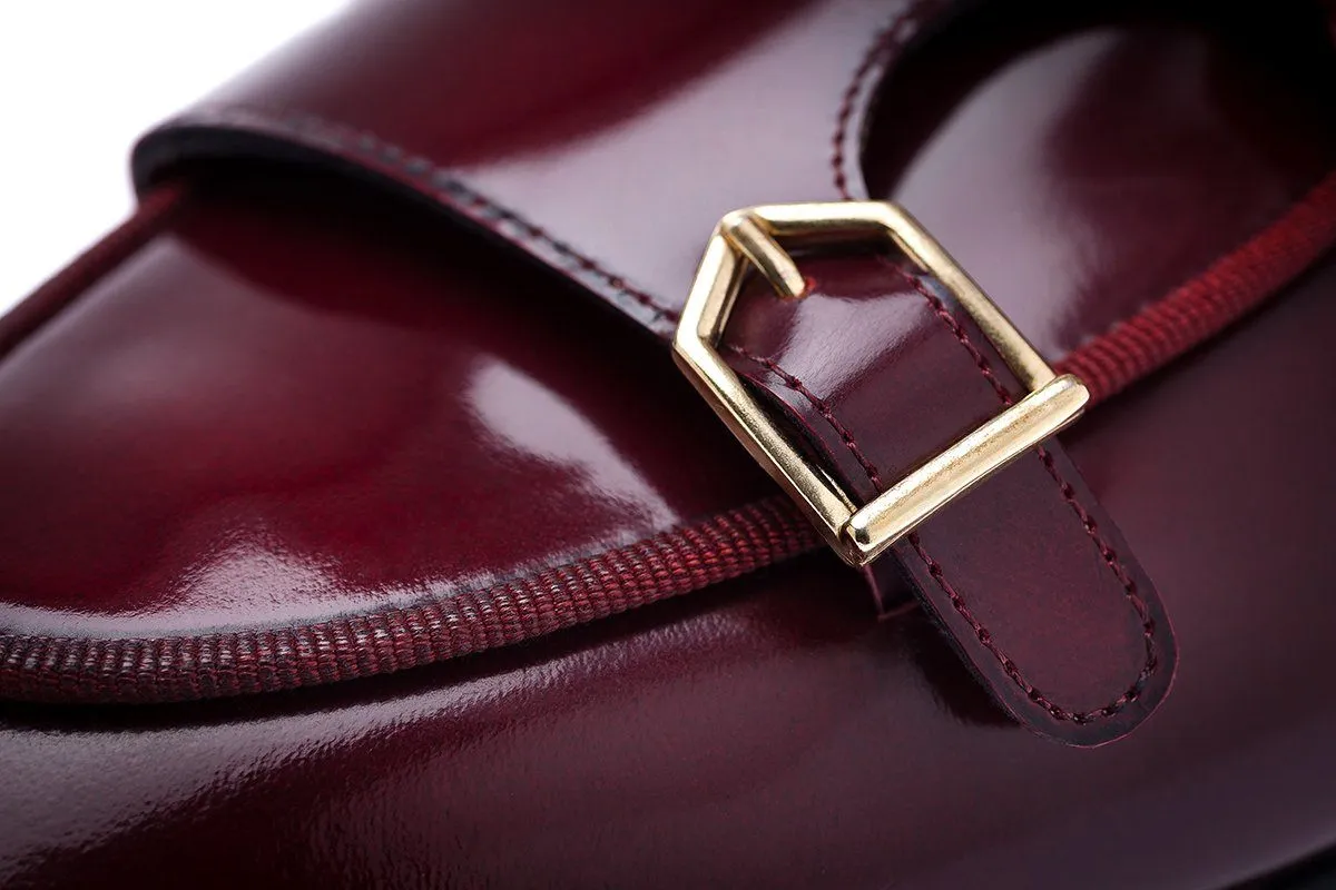 TANGERINE 7 BRUSHED BURGUNDY BELGIAN LOAFERS