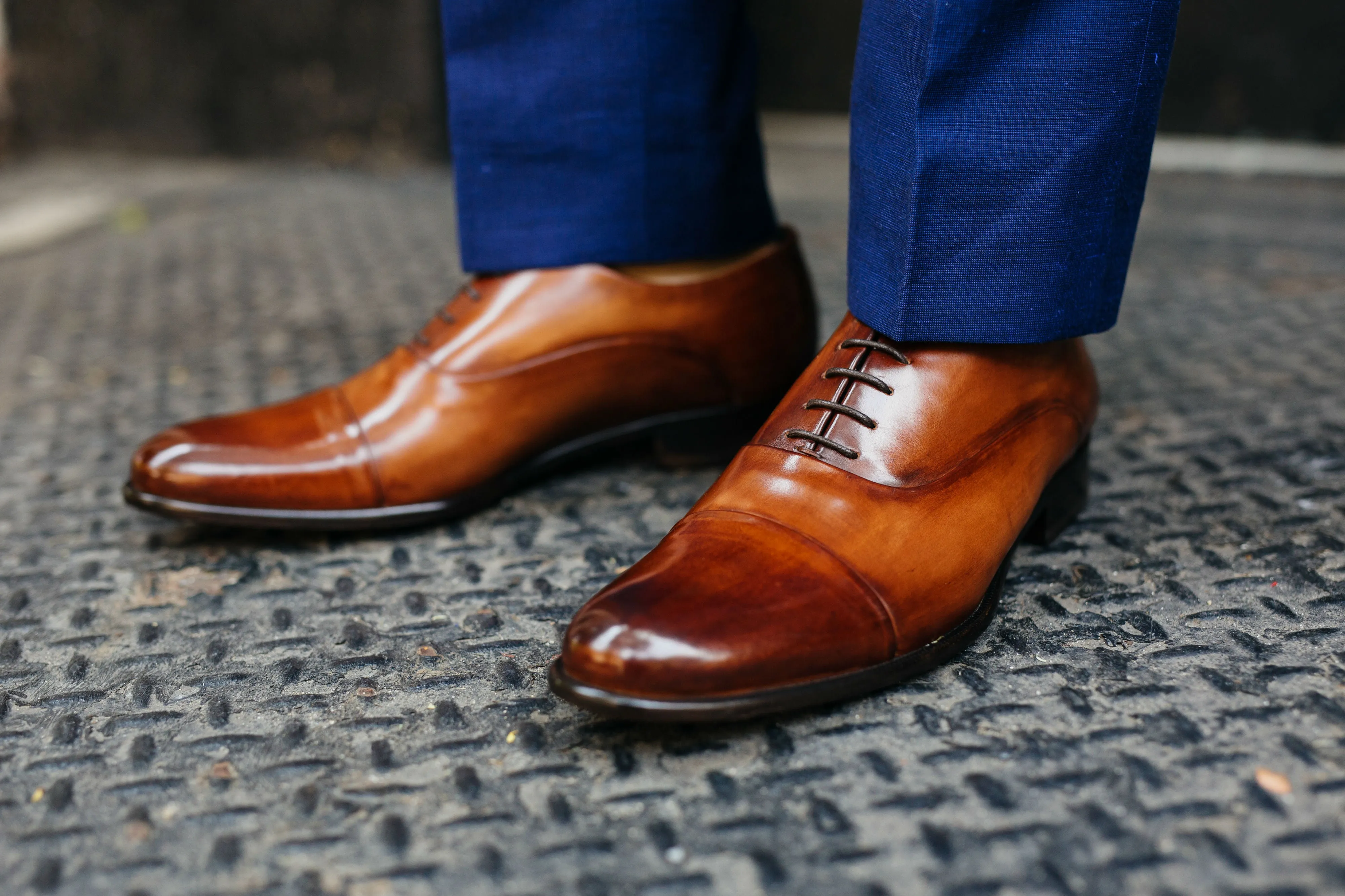 The Cagney Cap-Toe Oxford - Havana Brown