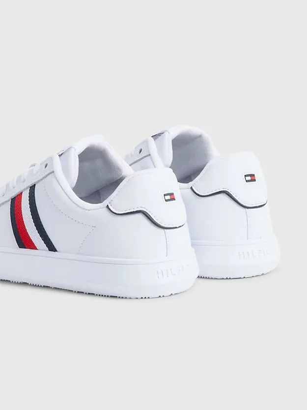 Tommy Hilfiger Signature Corporate Leather Cupsole Trainer