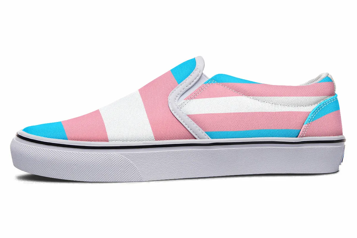 Trans Flag Slip Ons