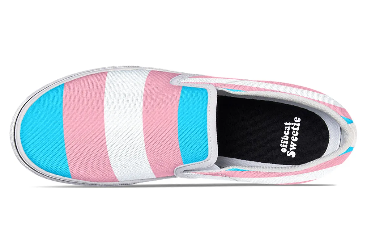 Trans Flag Slip Ons