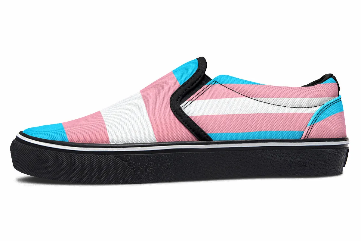 Trans Flag Slip Ons