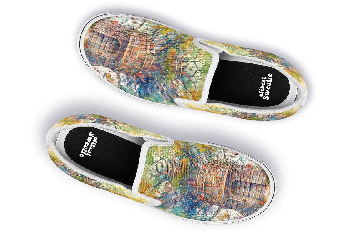 Tree Library Slip Ons