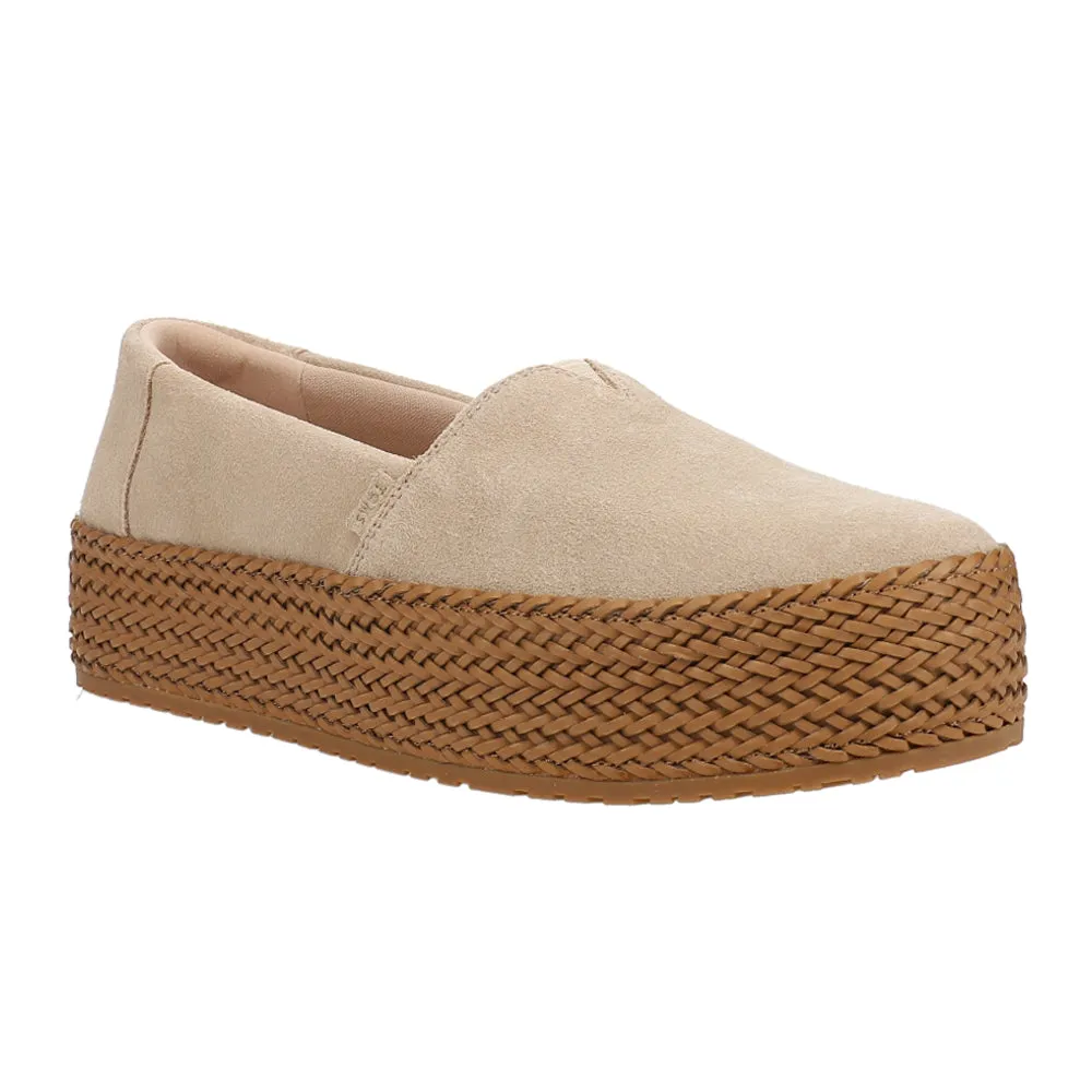 Valencia Suede Plaform Espadrille Flats