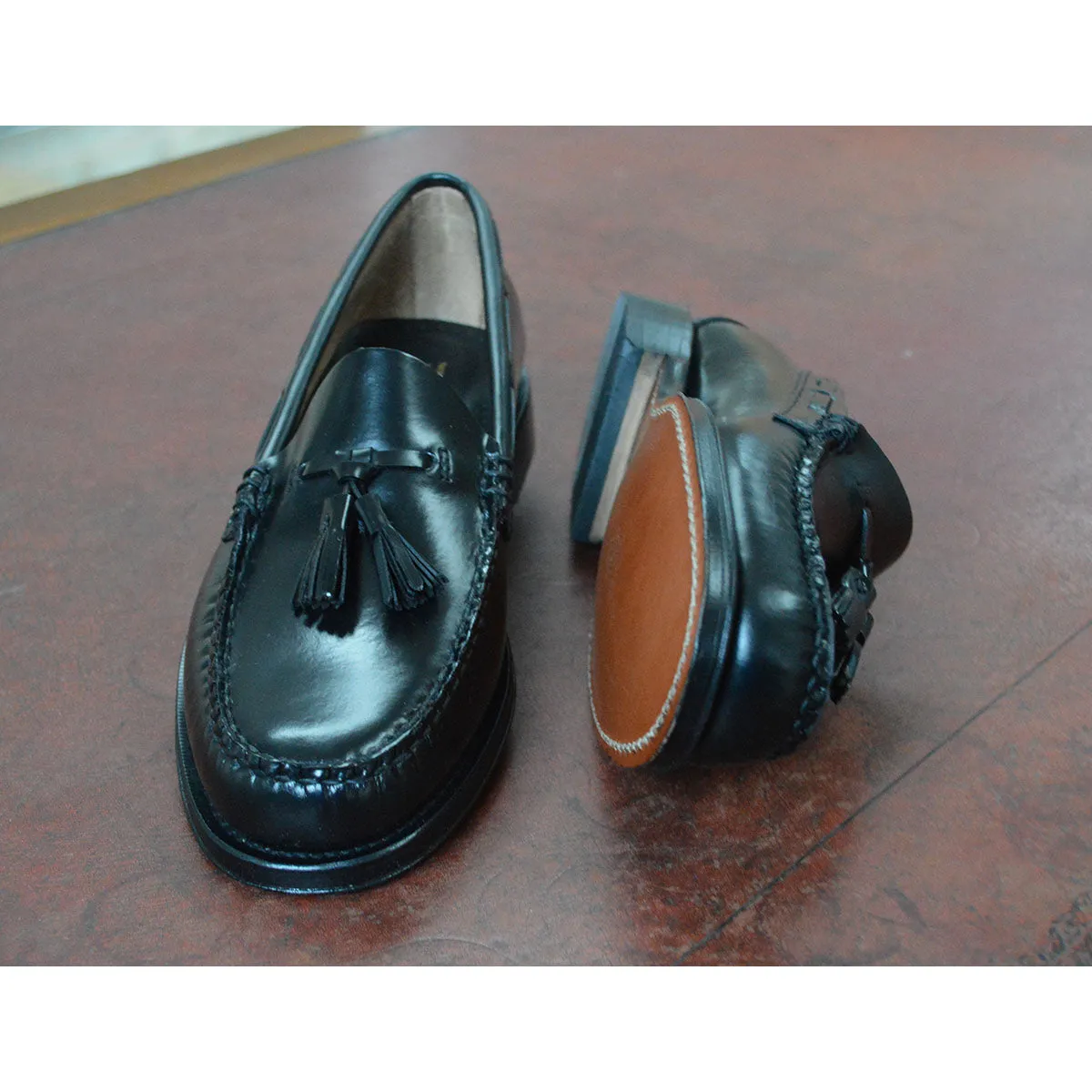 Weejuns Larkin Tassel Loafers Black Leather