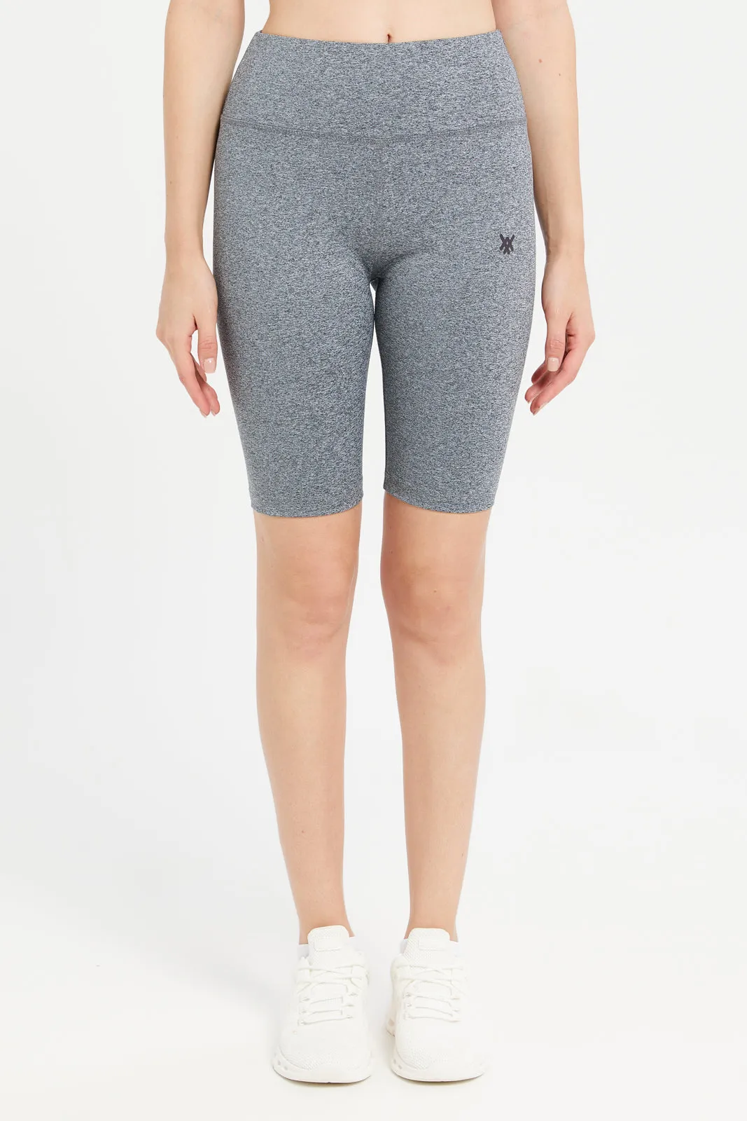 Women Grey Performance Shorts